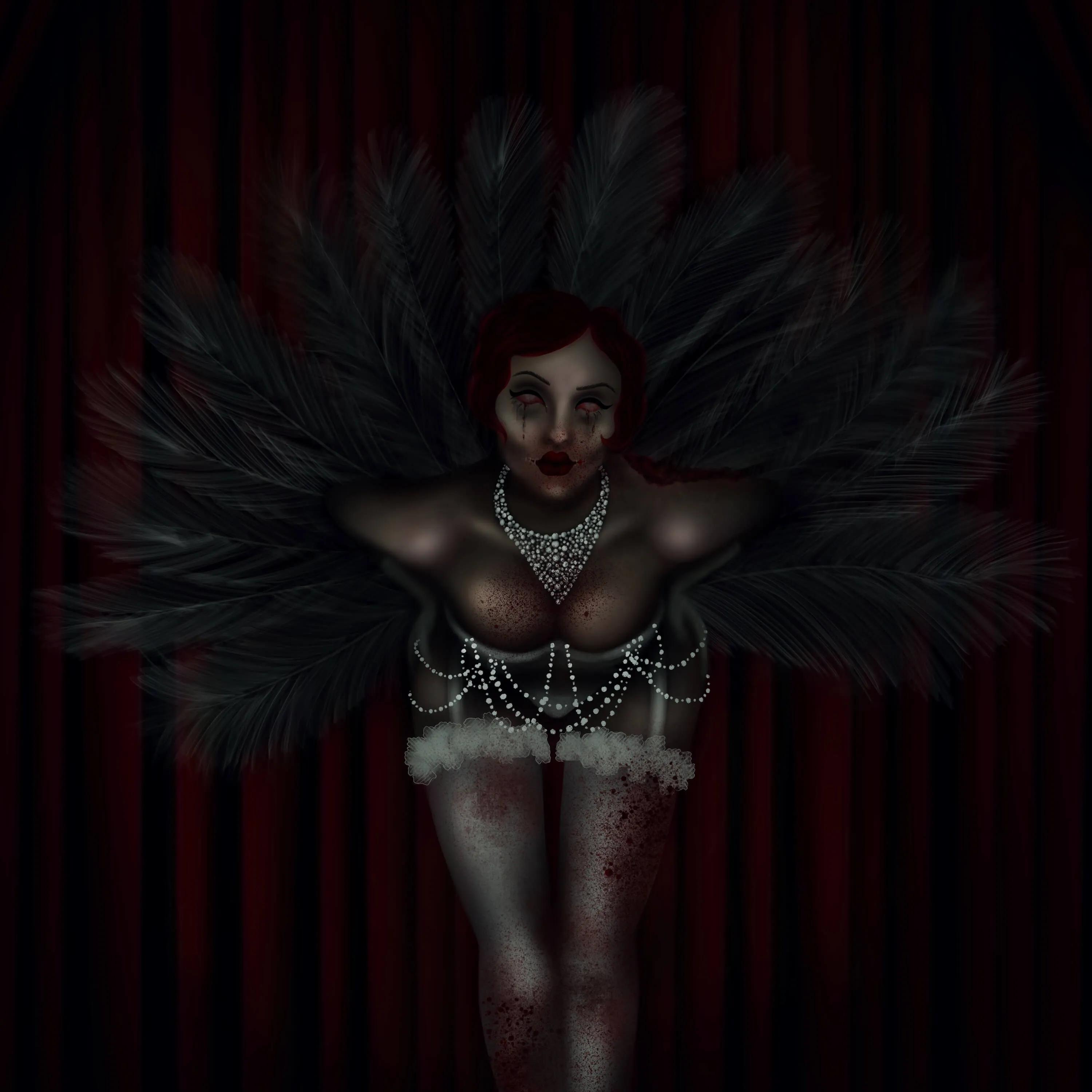 Dark space – illustration af Cathrine Klamer