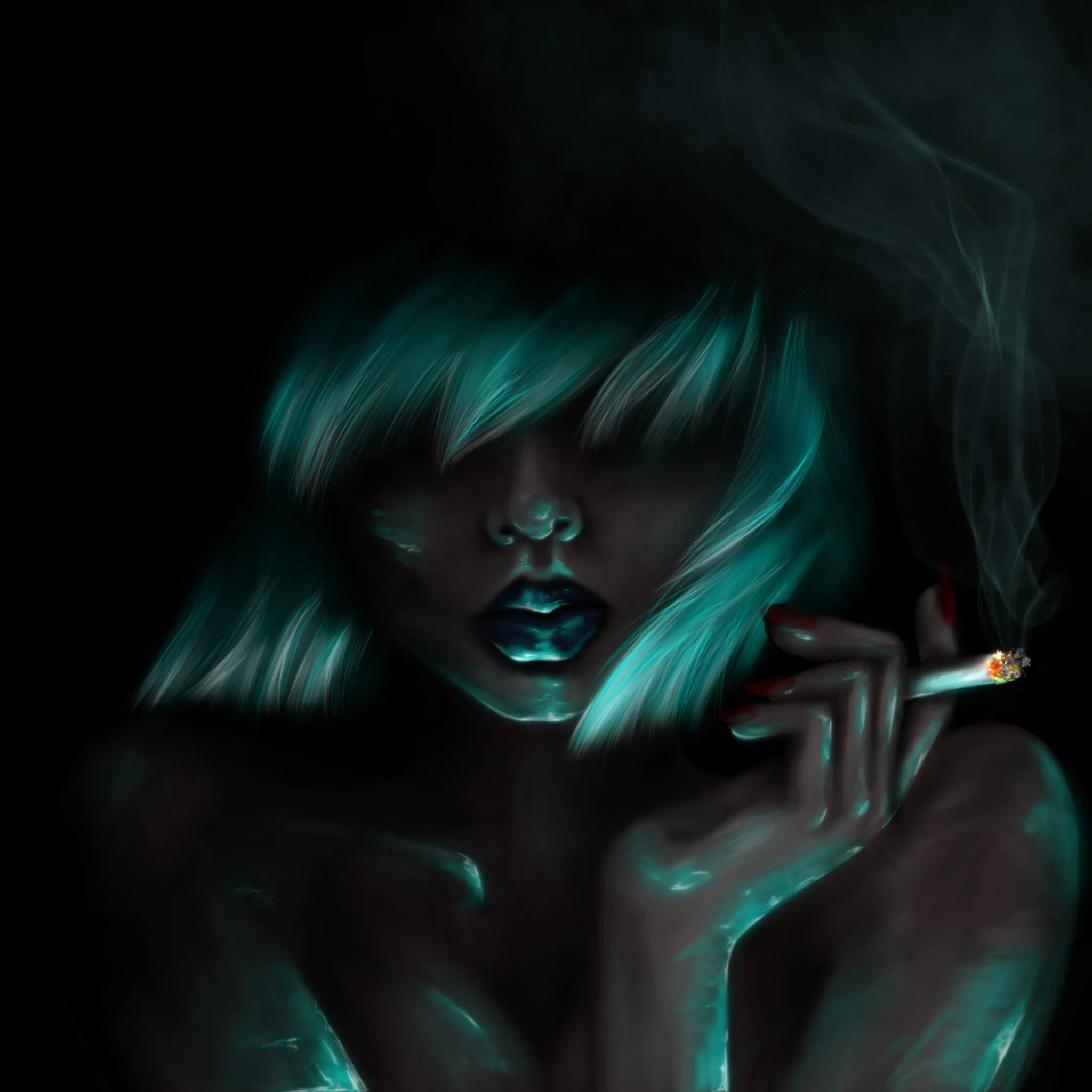 Cyber portraits – illustration af Cathrine Klamer