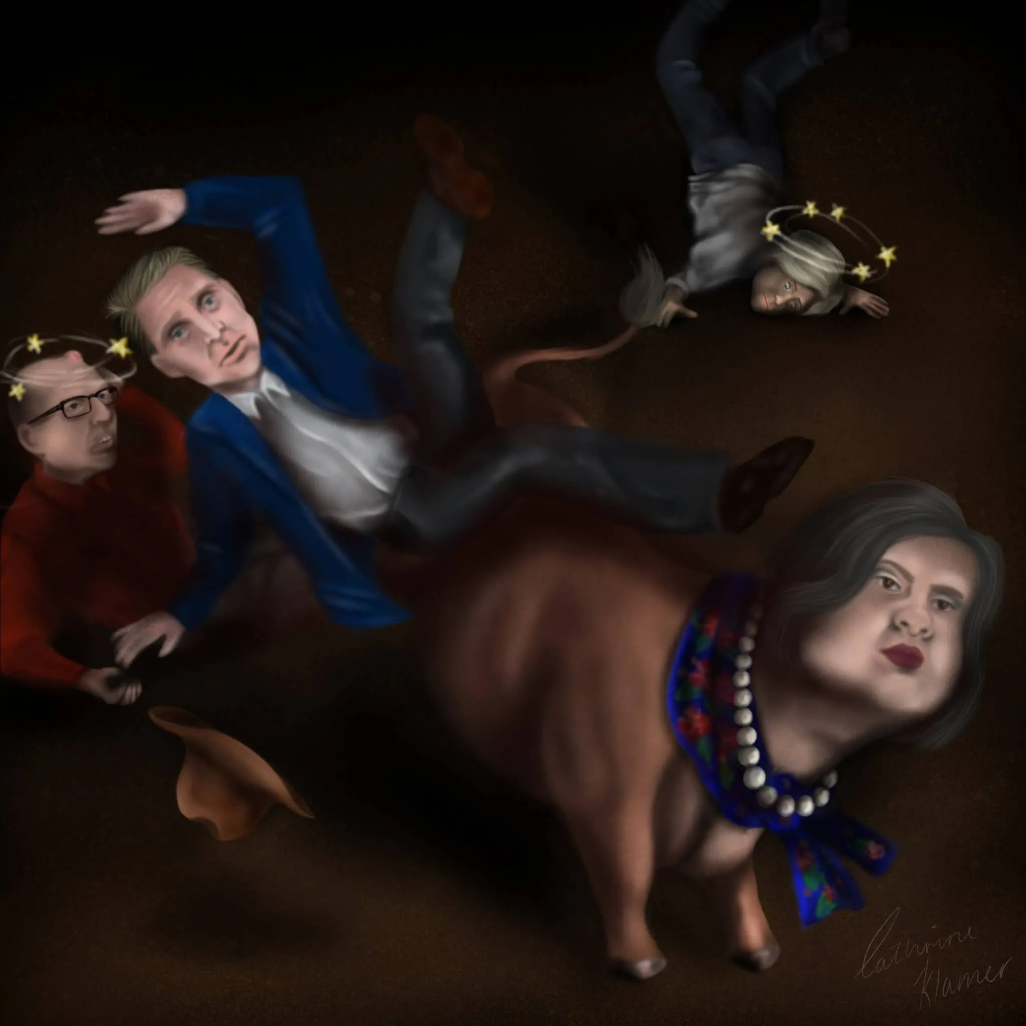 Satire (Politics) – illustration af Cathrine Klamer
