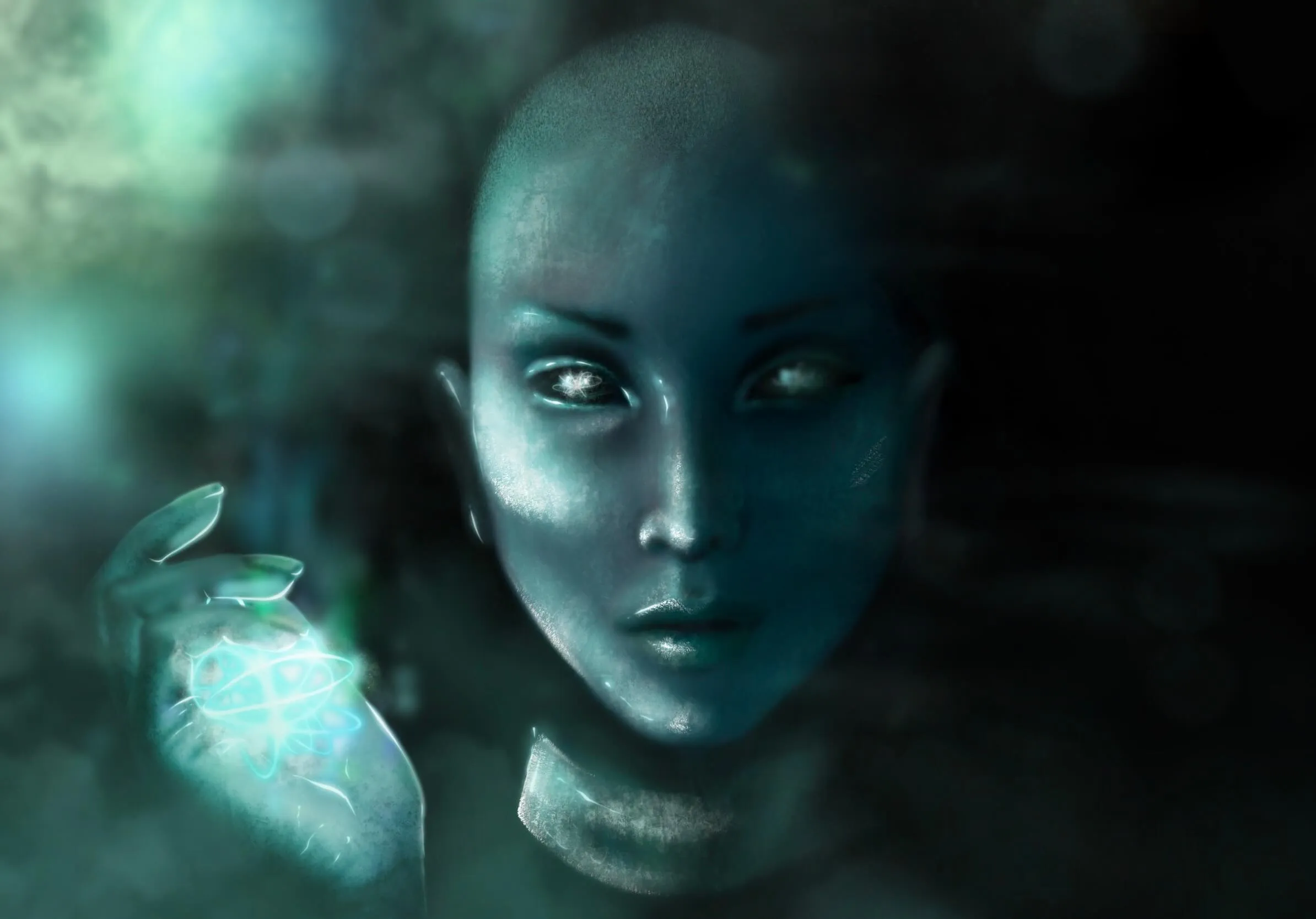 Cyber portraits – illustration af Cathrine Klamer