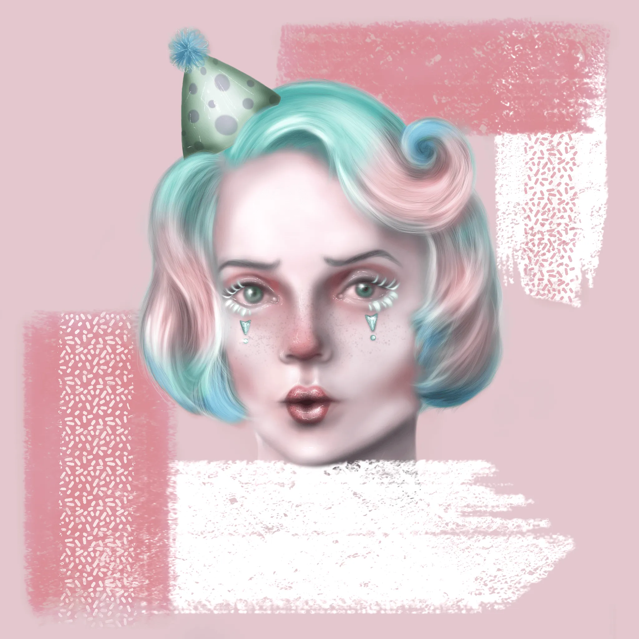 Portraits – illustration af Cathrine Klamer