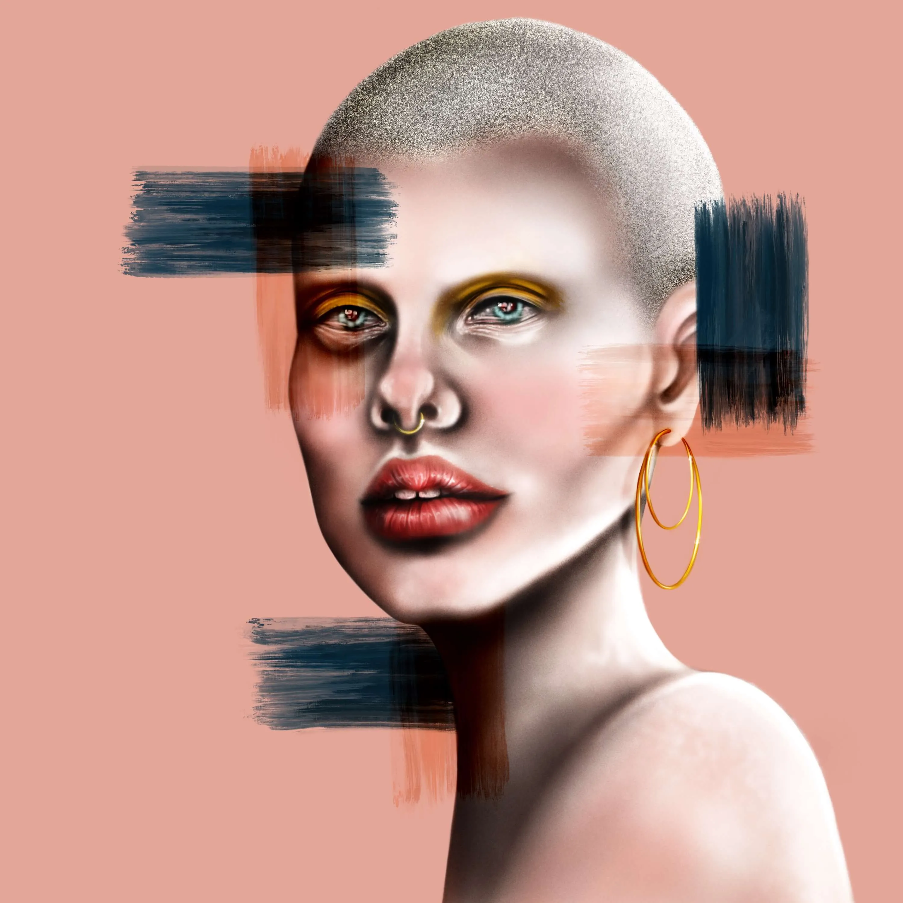 Portraits – illustration af Cathrine Klamer